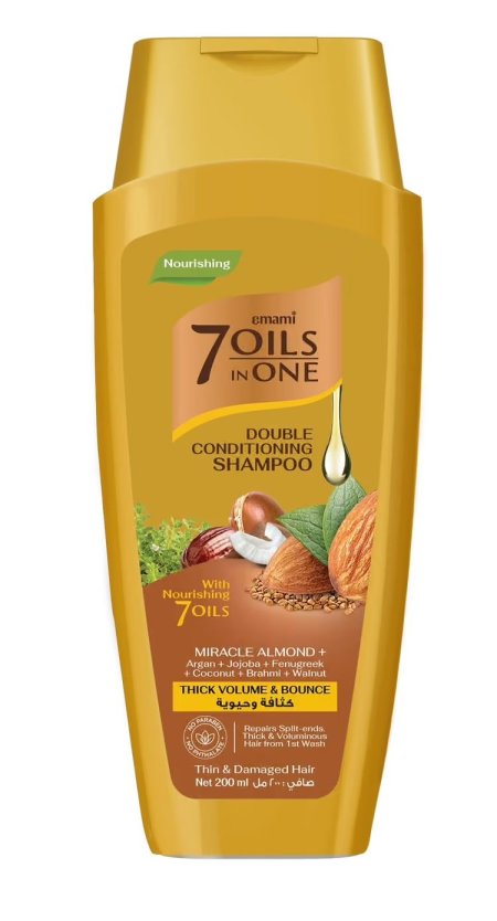 Emami 7 Oils In One Thick Volume & Bounce Shampoo – 400ml | إمامي شامبو الكثافة