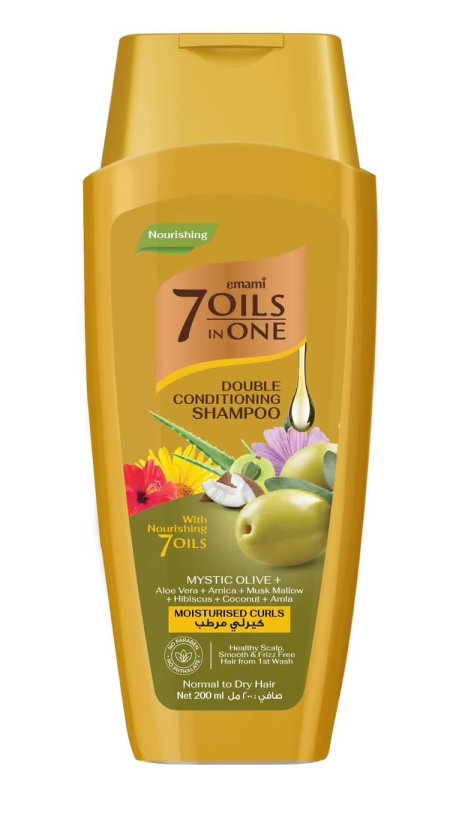 Emami 7 Oils In One Moisturised Curls Shampoo – 400ml | إمامي شامبو ترطيب الشعر الكيرلي بـ7 زيوت