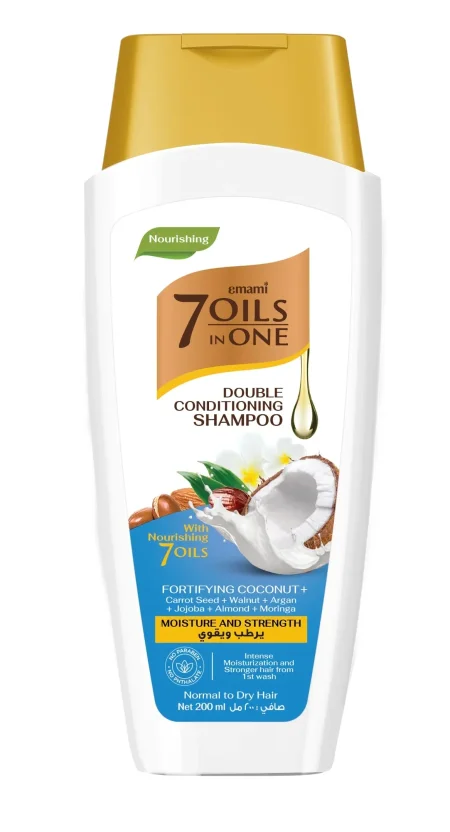 Emami 7 Oils In One Moisture & Strength Shampoo – 400ml | إمامي شامبو ترطيب وتقوية الشعر بـ7 زيوت